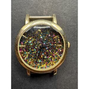 OTT Confetti Glitter Face Ladies Watch Gold Tone No Band RY5351 Japan Movt
